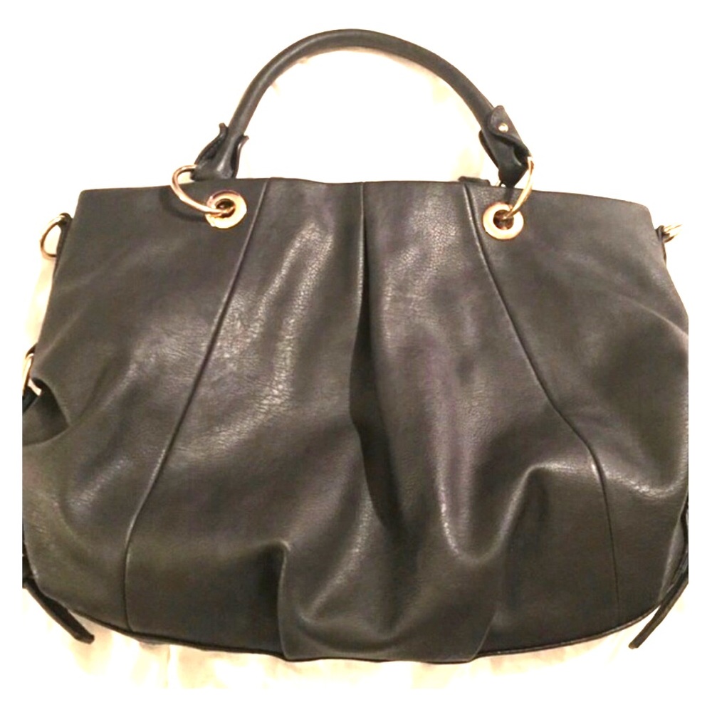 Gorgeous Black Leather Carry All Bag
